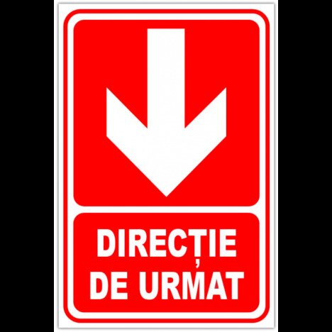 Indicator rosu pentru directie in jos
